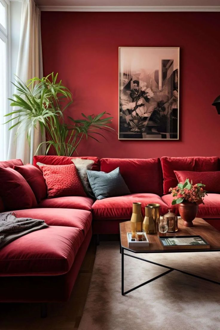 Fiery red interior