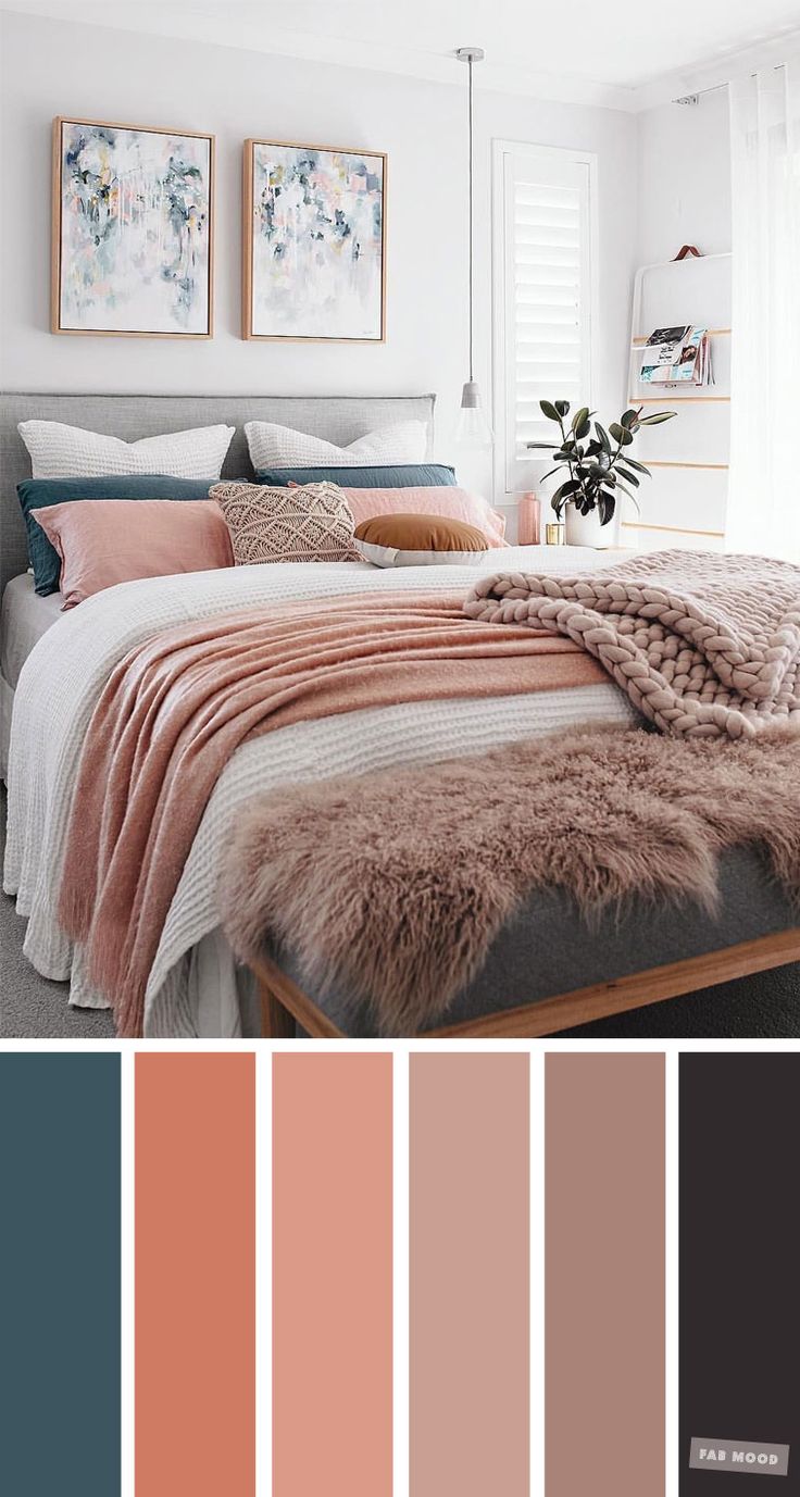 Mauve Peach and Teal Colour Scheme