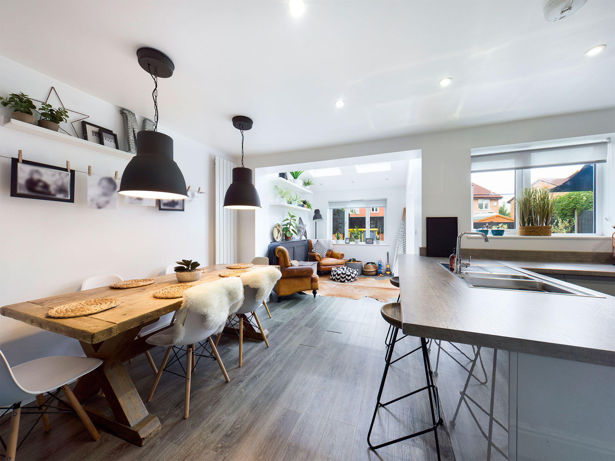 garage conversion kitchen extension