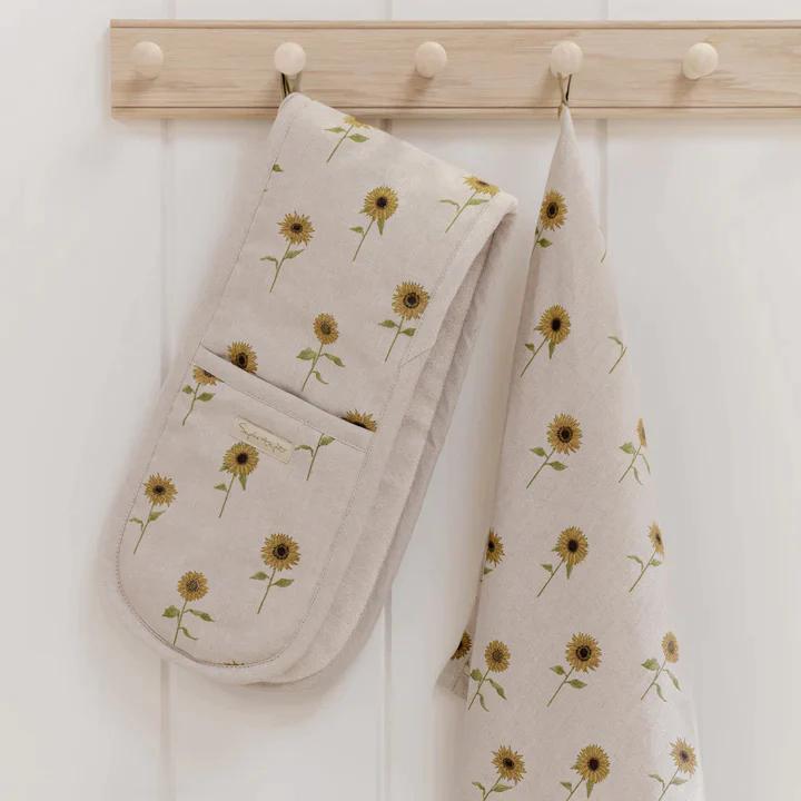 Sunflower Linen Double Oven Glove by Sophie Allport