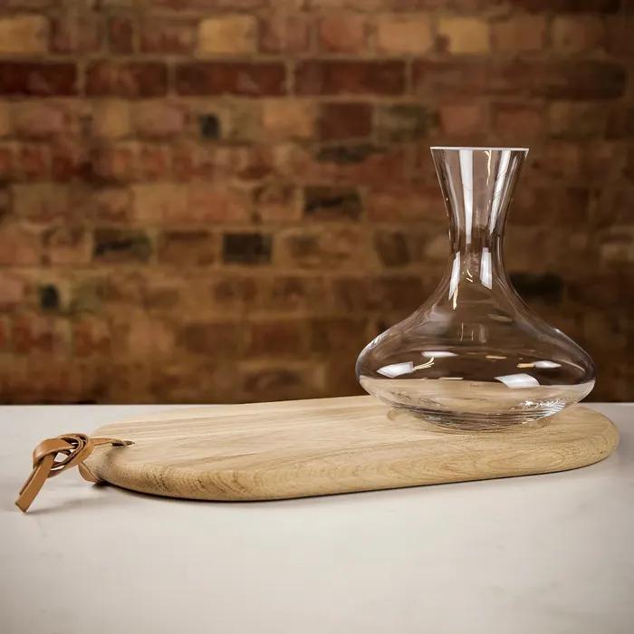 Carafe and Oak Cheese Board Set