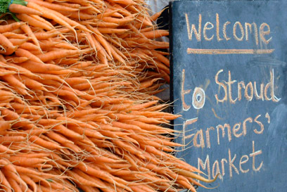 Stroud Farmers market carrots