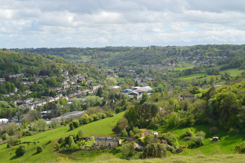 view from rodborough common stroud